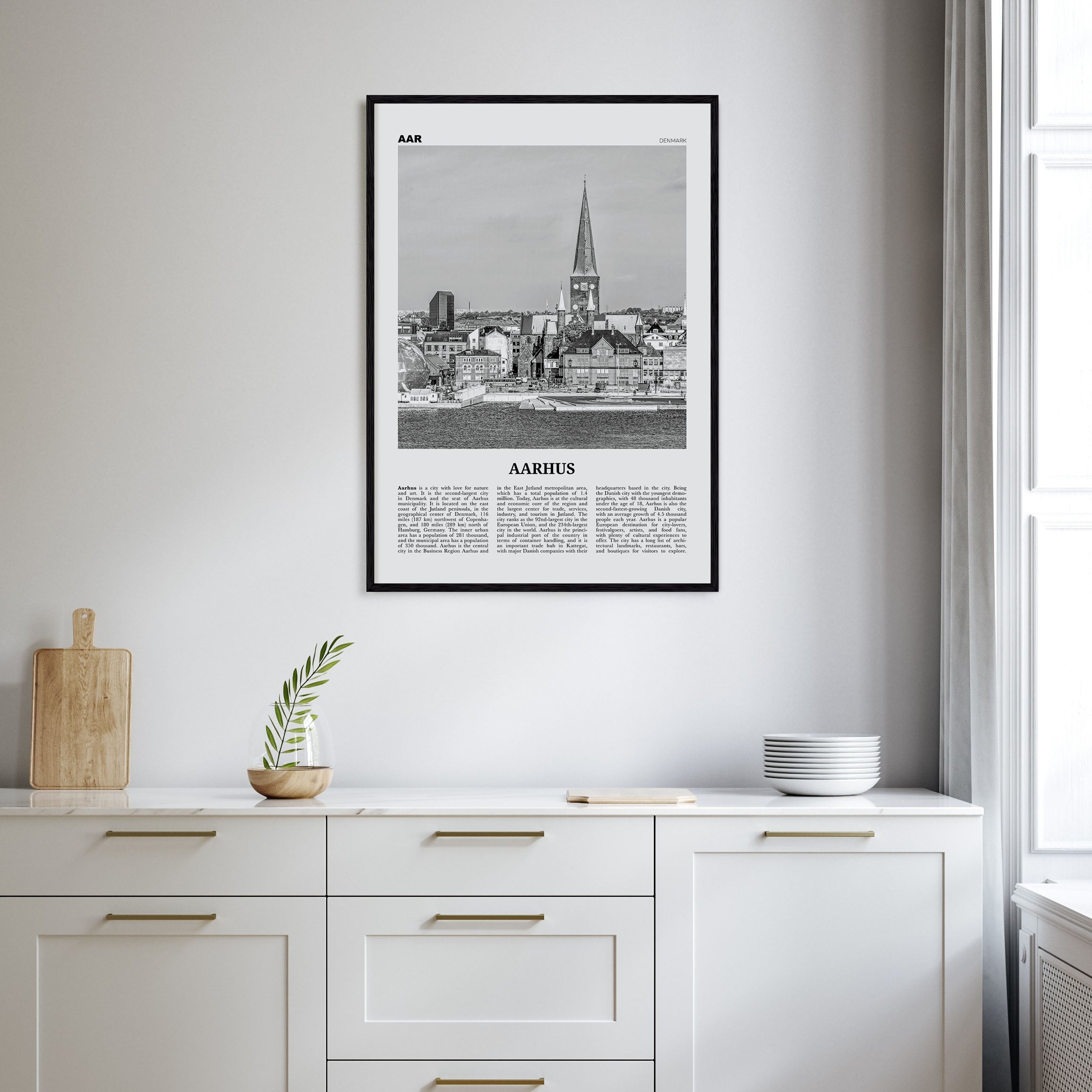Aarhus Travel B&W No 1 Poster
