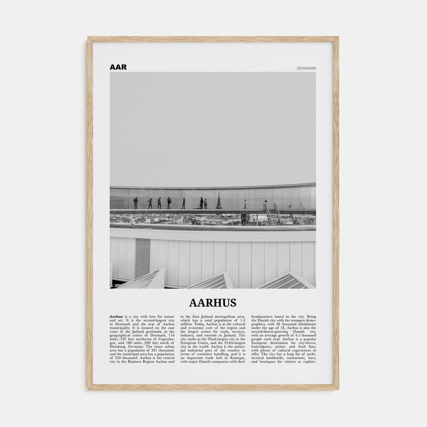 Aarhus Travel B&W No 2 Poster
