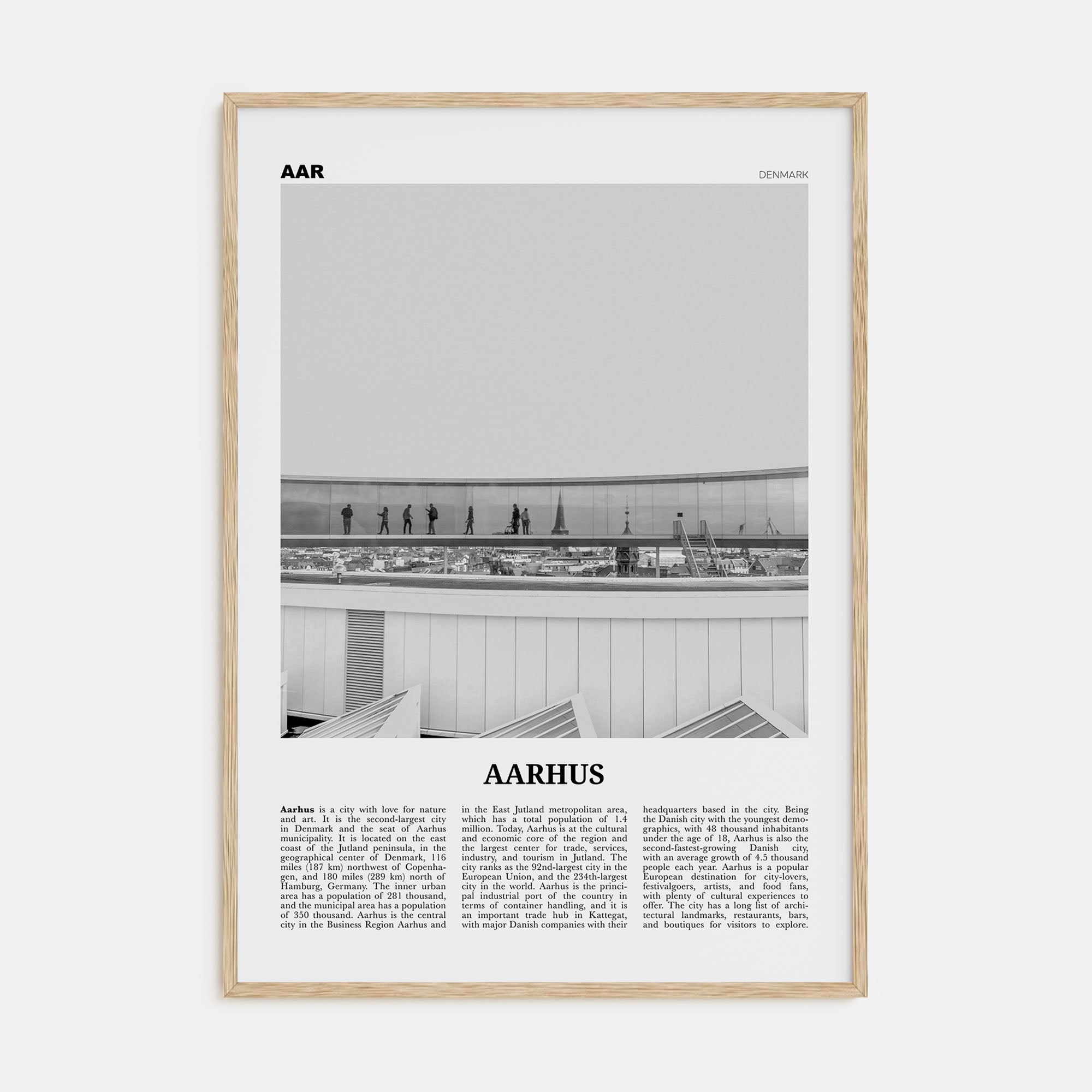 Aarhus Travel B&W No 2 Poster