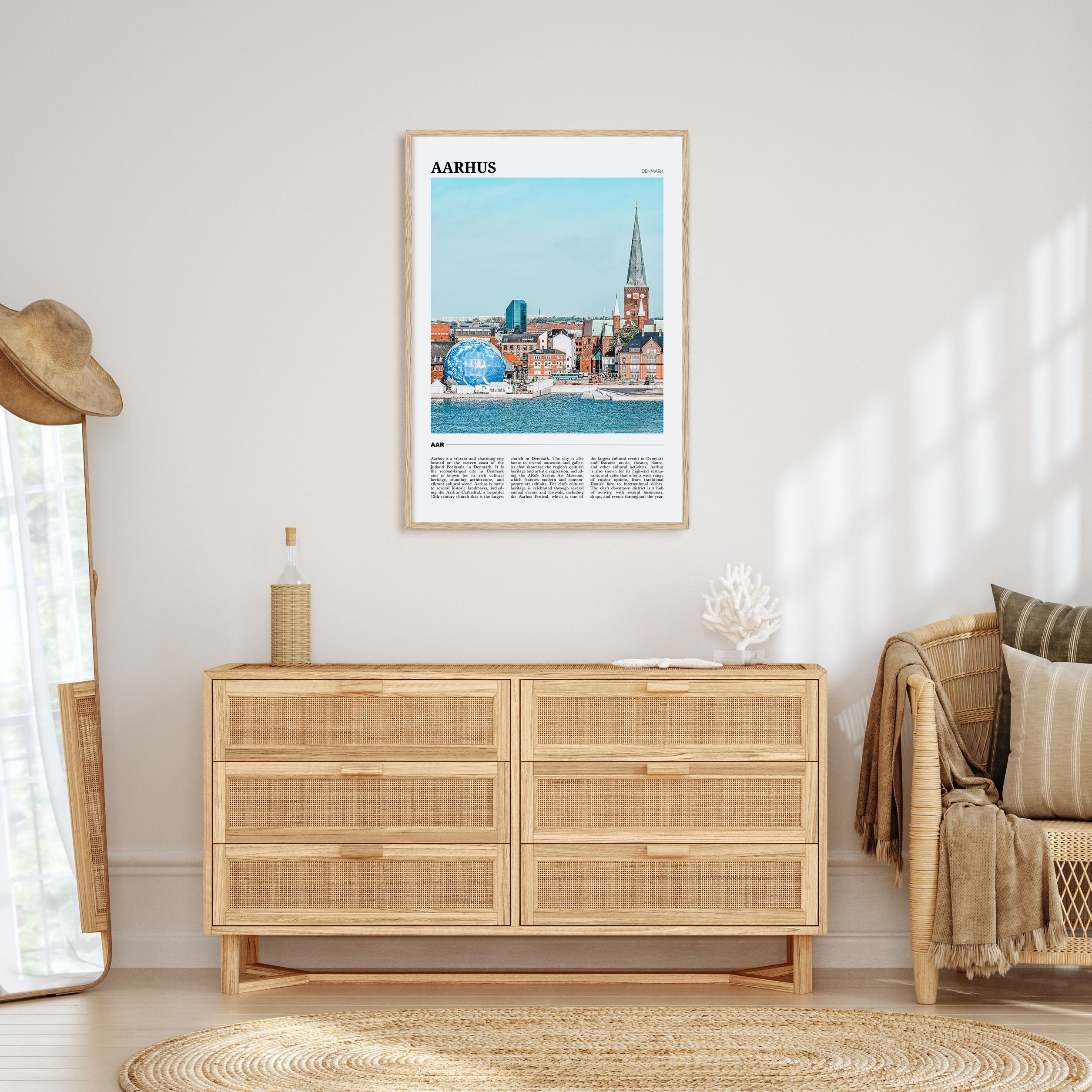 Aarhus Travel Color Poster
