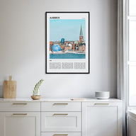 Aarhus Travel Color Poster
