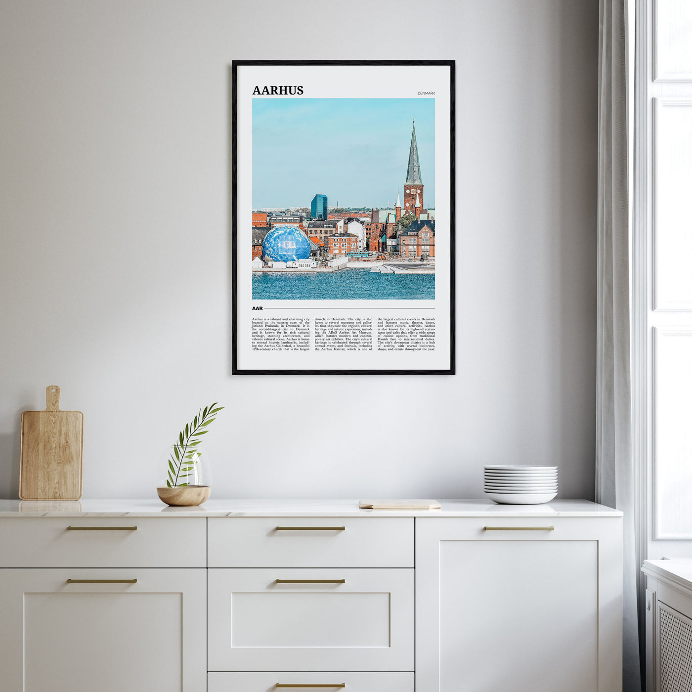Aarhus Travel Color Poster