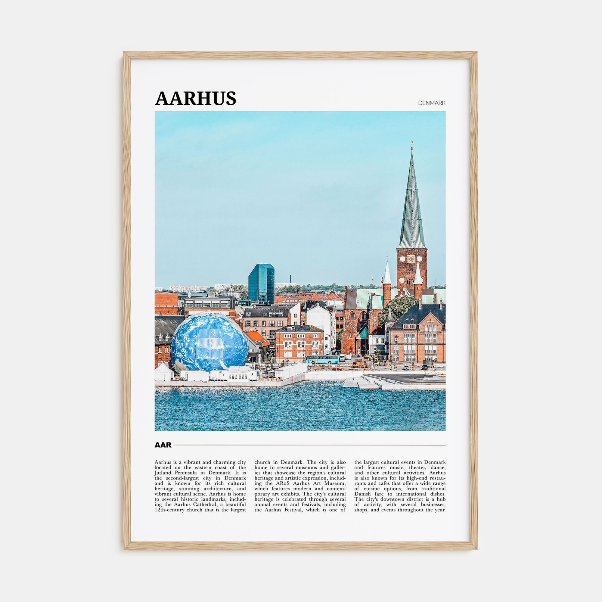 Aarhus Travel Color Poster