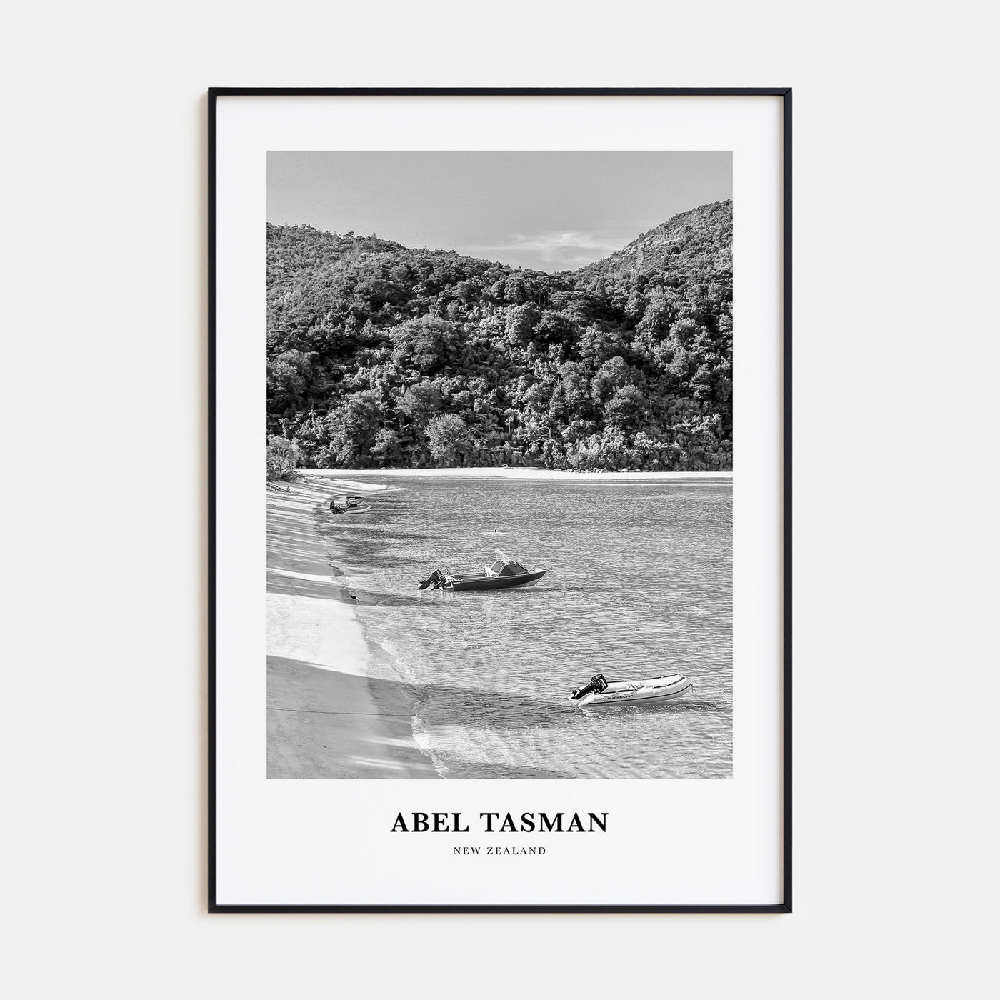 Abel Tasman National Park Portrait B&W Poster
