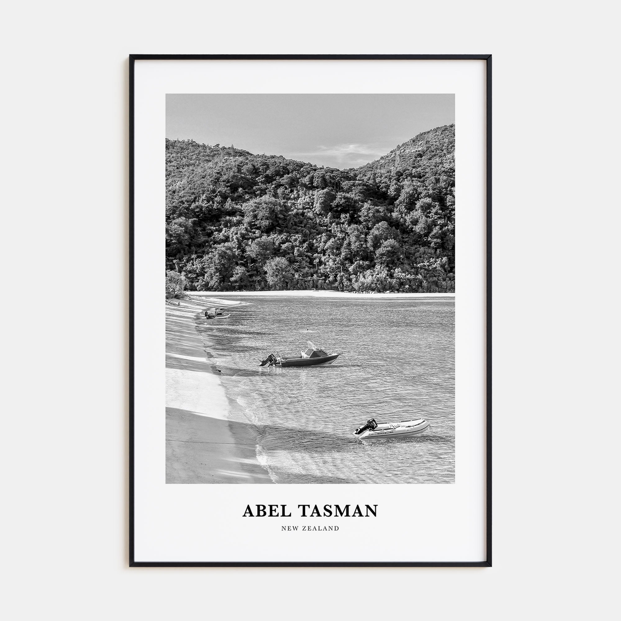 Abel Tasman National Park Portrait B&W Poster