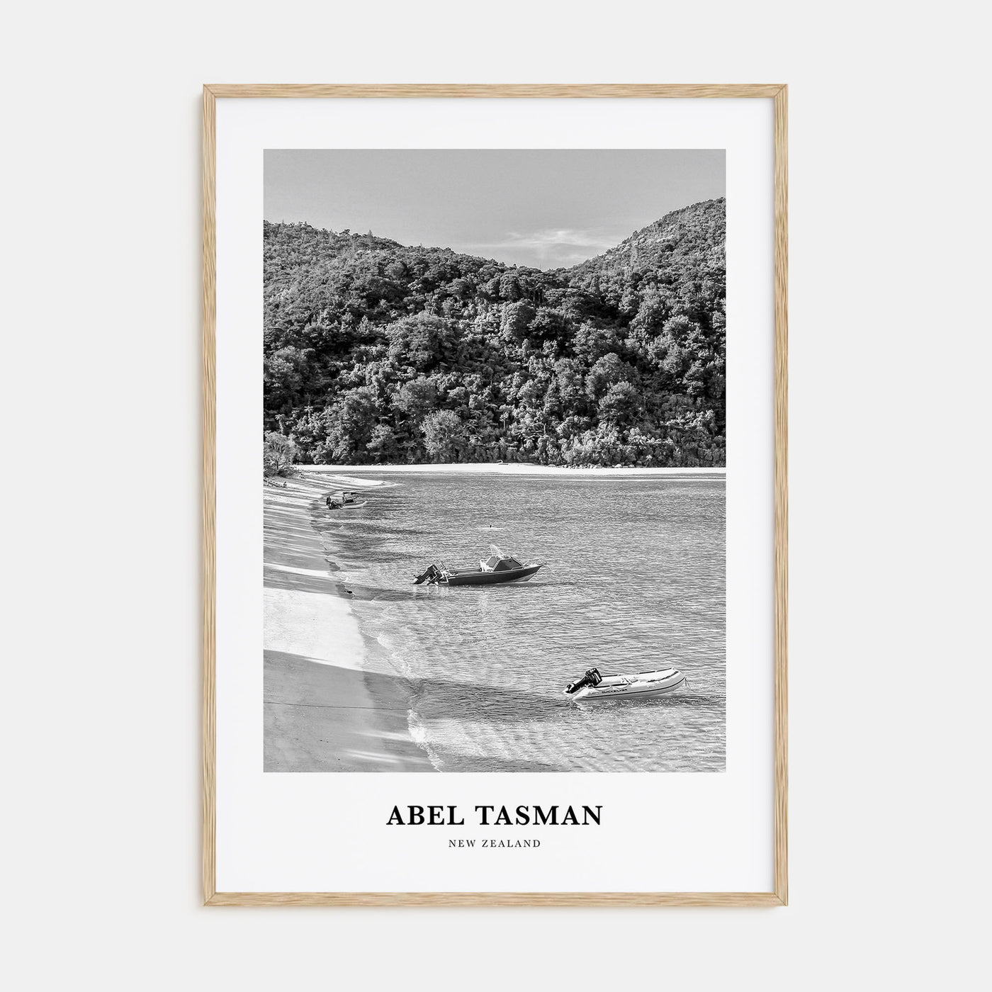 Abel Tasman National Park Portrait B&W Poster