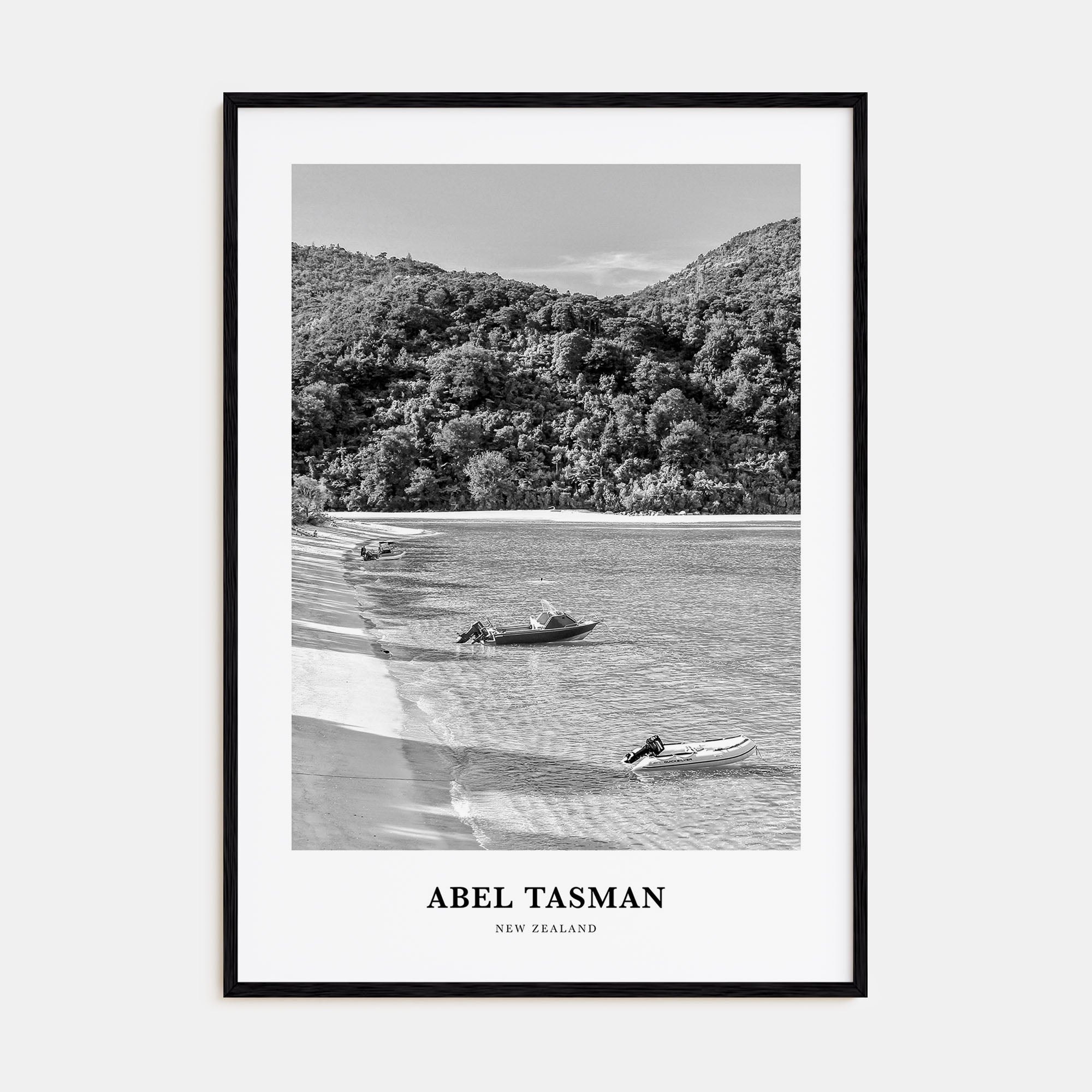 Abel Tasman National Park Portrait B&W Poster
