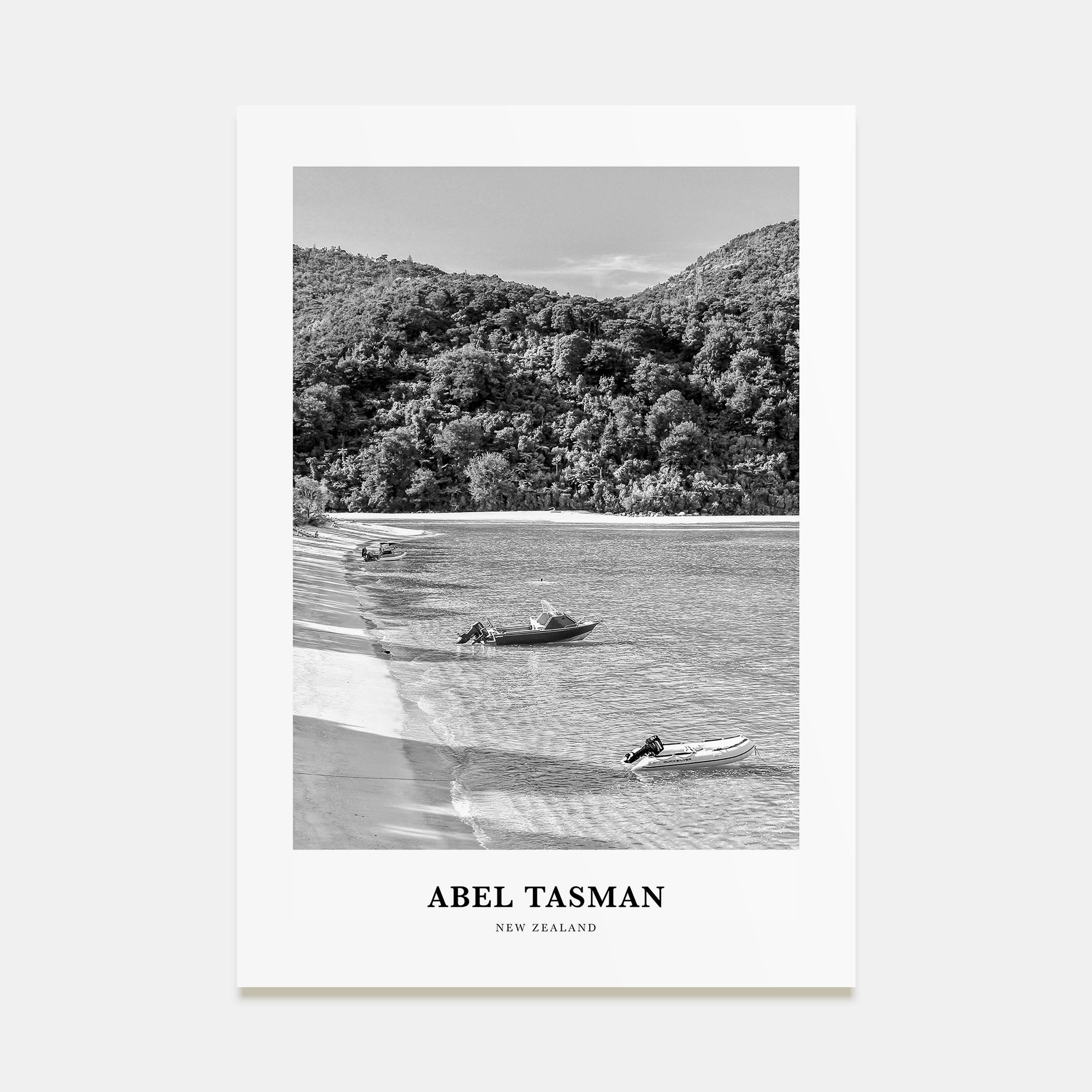 Abel Tasman National Park Portrait B&W Poster
