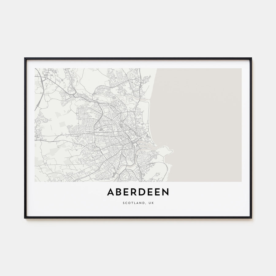 Aberdeen Map Landscape Poster