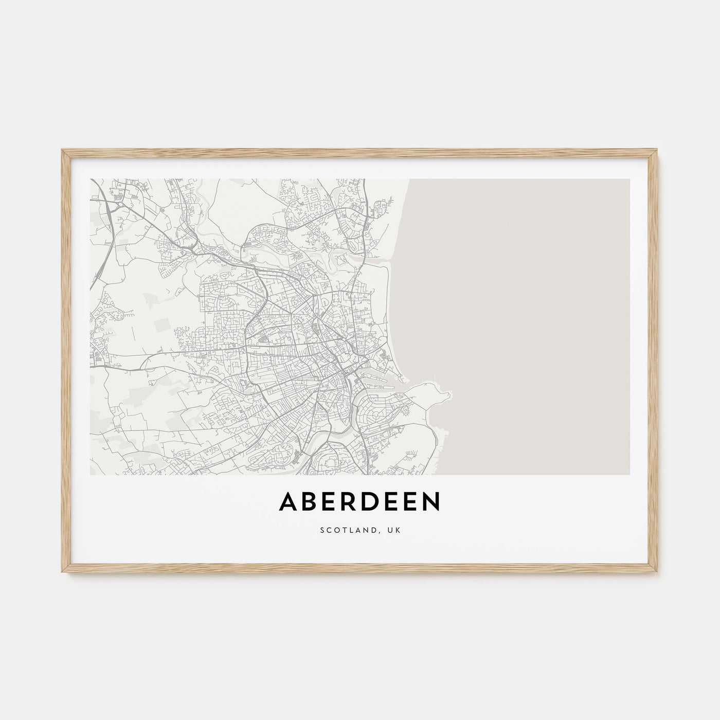 Aberdeen Map Landscape Poster