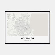 Aberdeen Map Landscape Poster