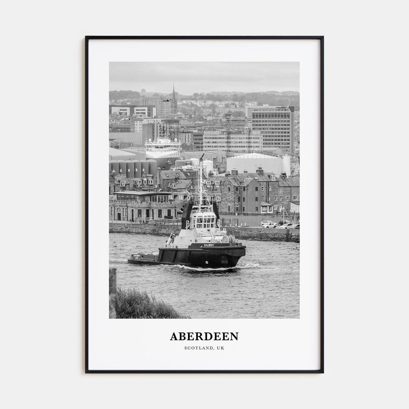 Aberdeen Portrait B&W Poster