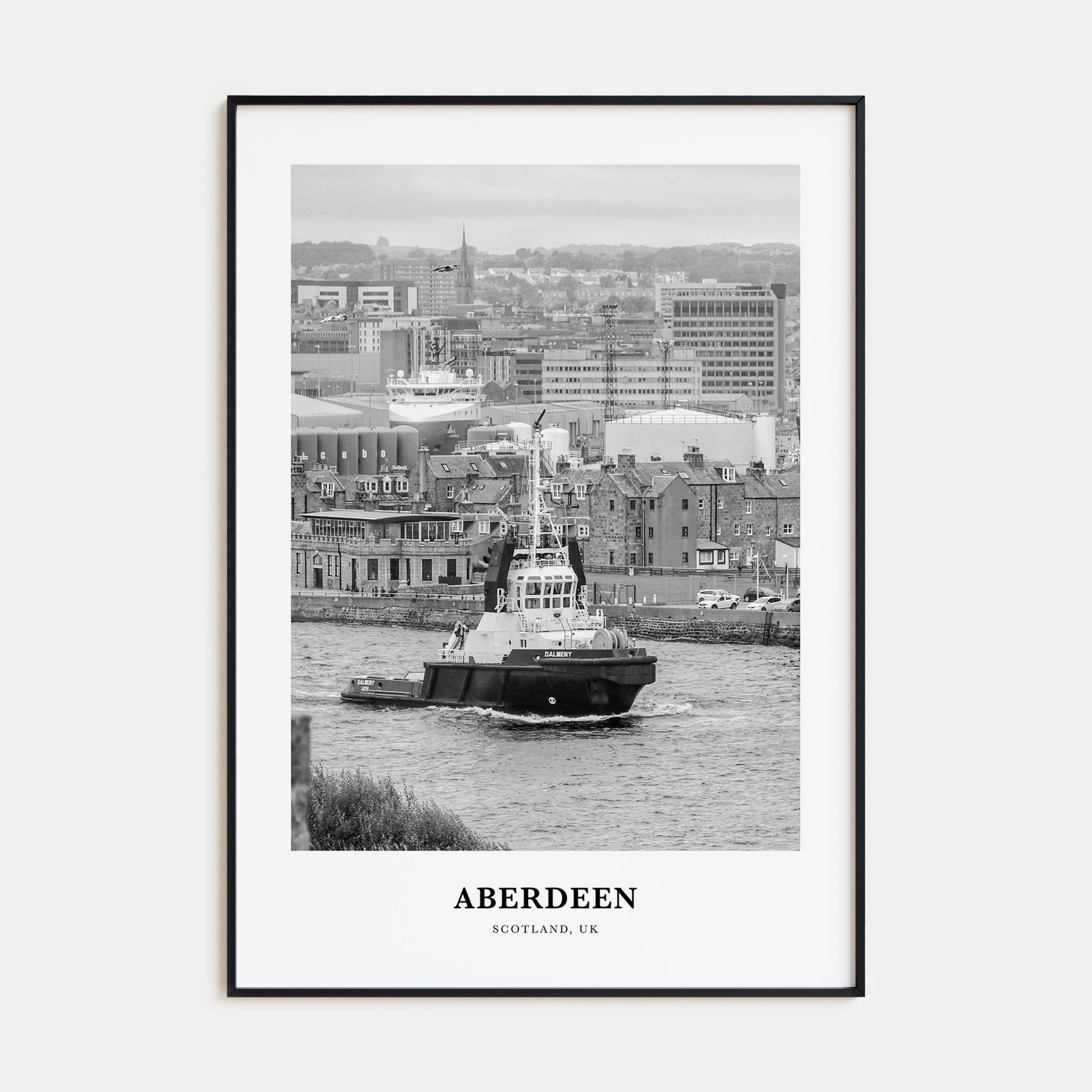 Aberdeen Portrait B&W Poster