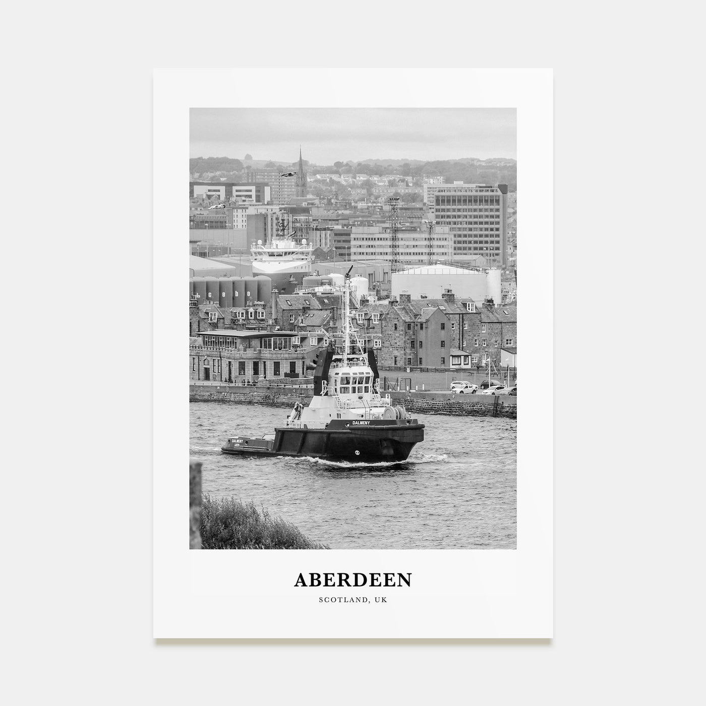 Aberdeen Portrait B&W Poster