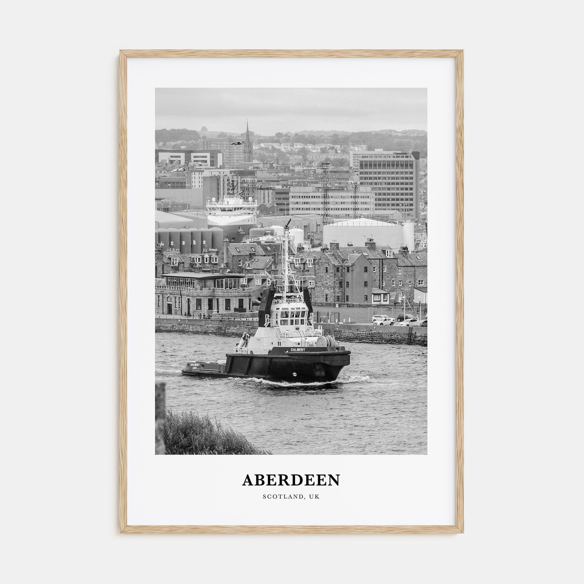 Aberdeen Portrait B&W Poster