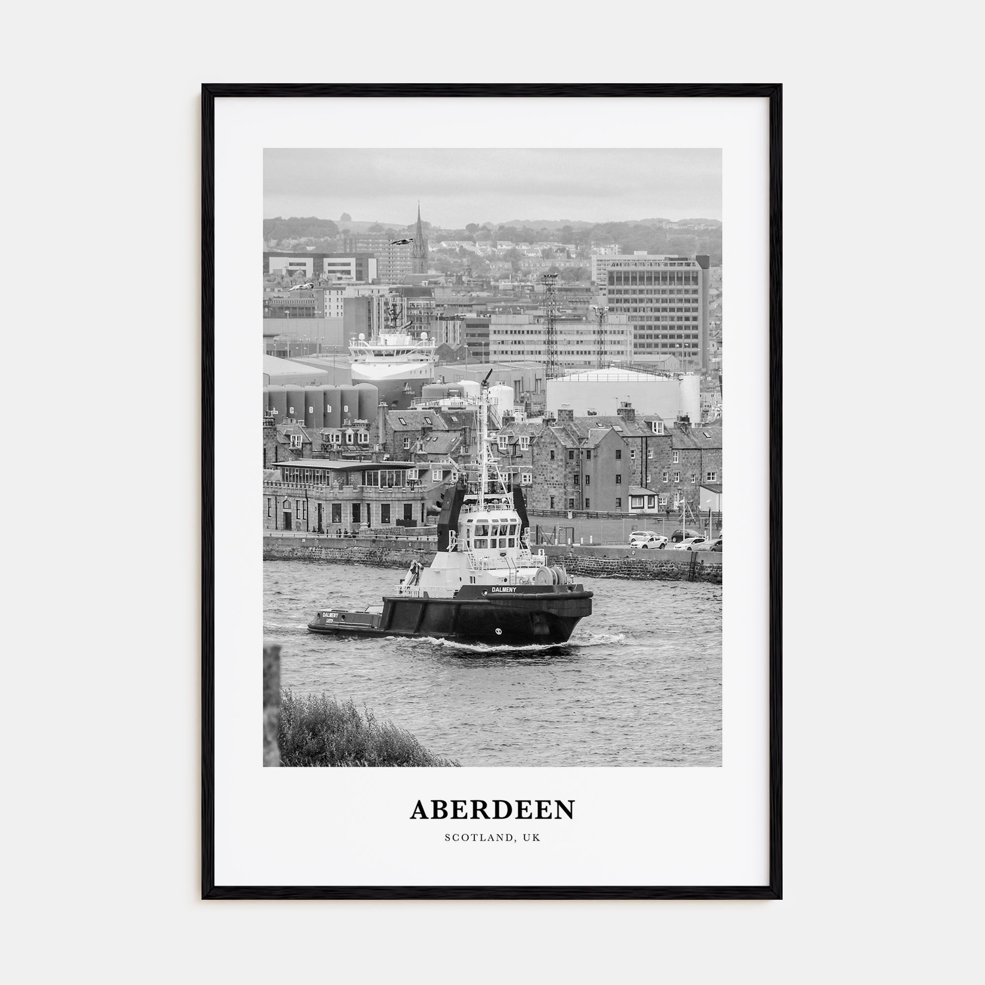 Aberdeen Portrait B&W Poster