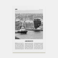Aberdeen Travel B&W Poster