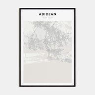 Abidjan Map Portrait Poster