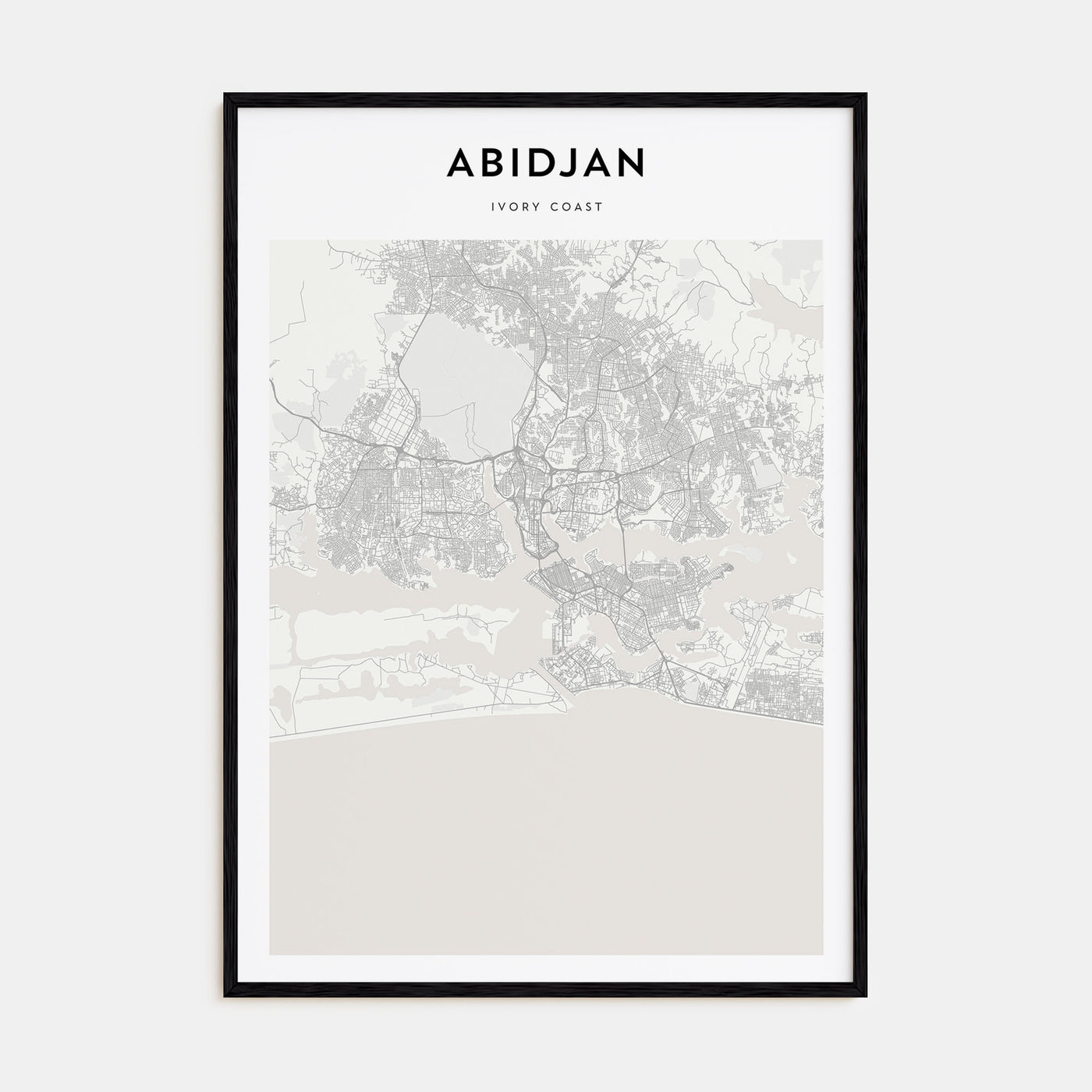 Abidjan Map Portrait Poster