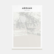 Abidjan Map Portrait Poster
