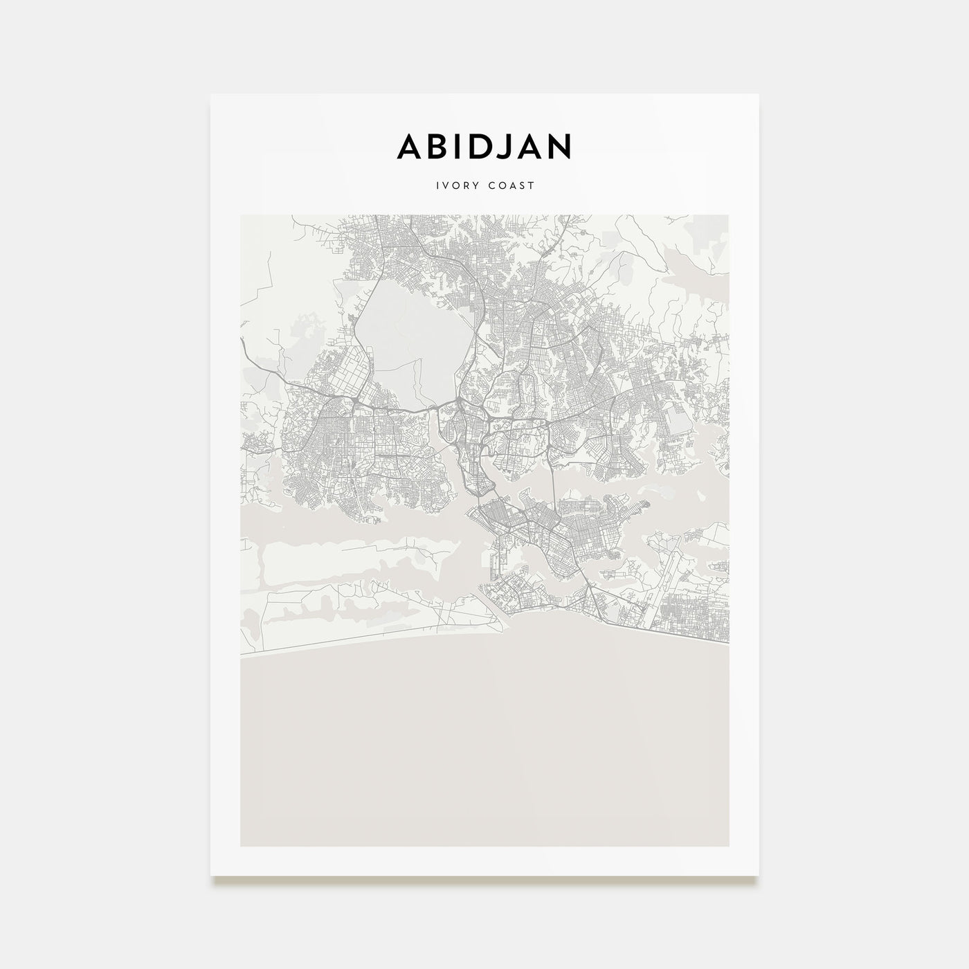 Abidjan Map Portrait Poster