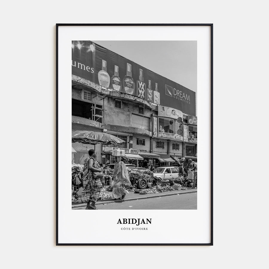 Abidjan Portrait B&W Poster