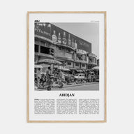 Abidjan Travel B&W Poster