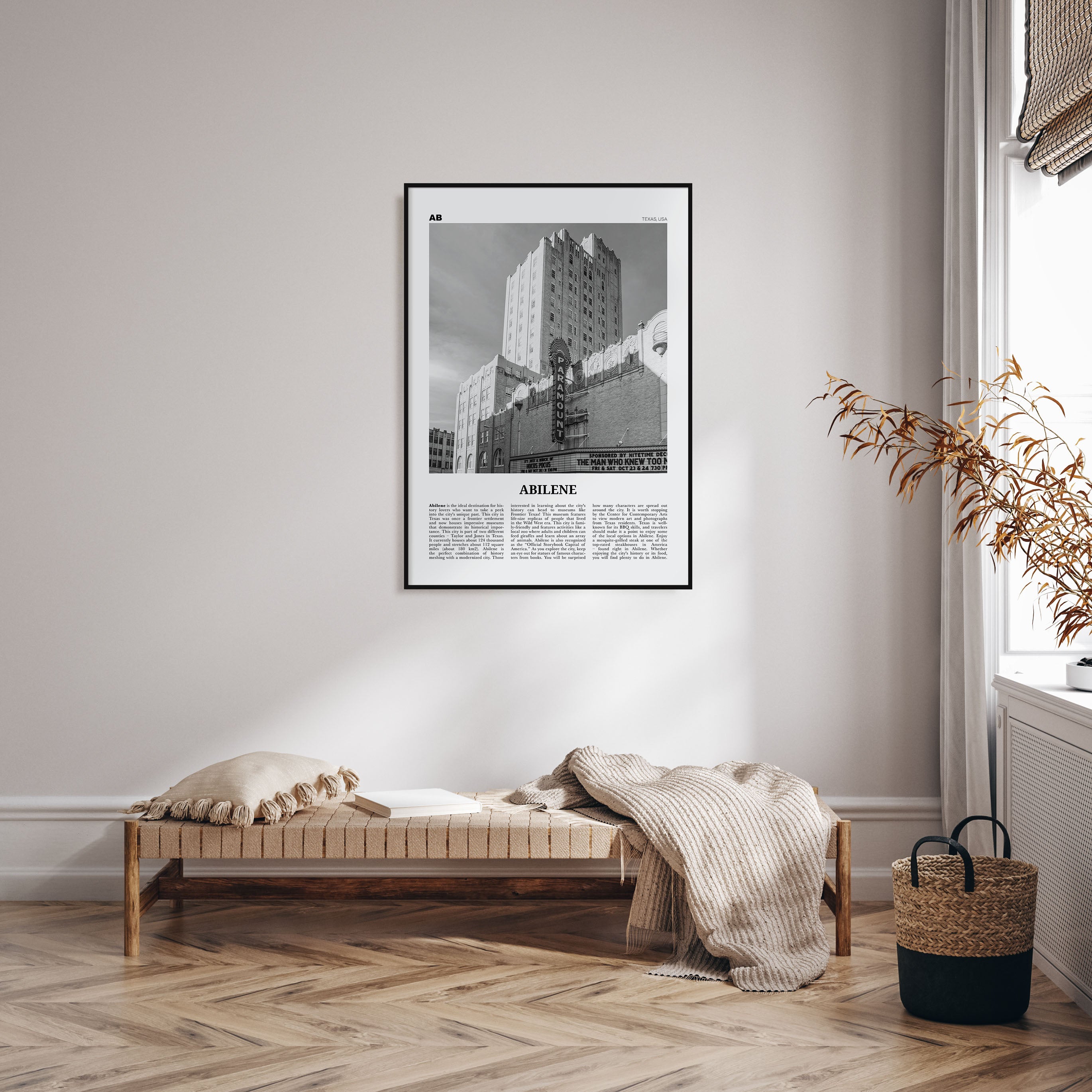 Abilene Travel B&W Poster