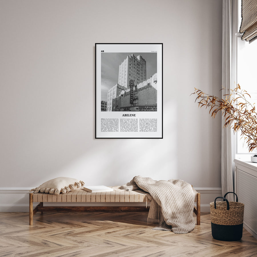 Abilene Travel B&W Poster
