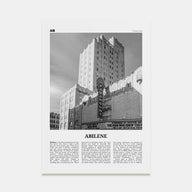 Abilene Travel B&W Poster