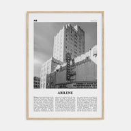 Abilene Travel B&W Poster