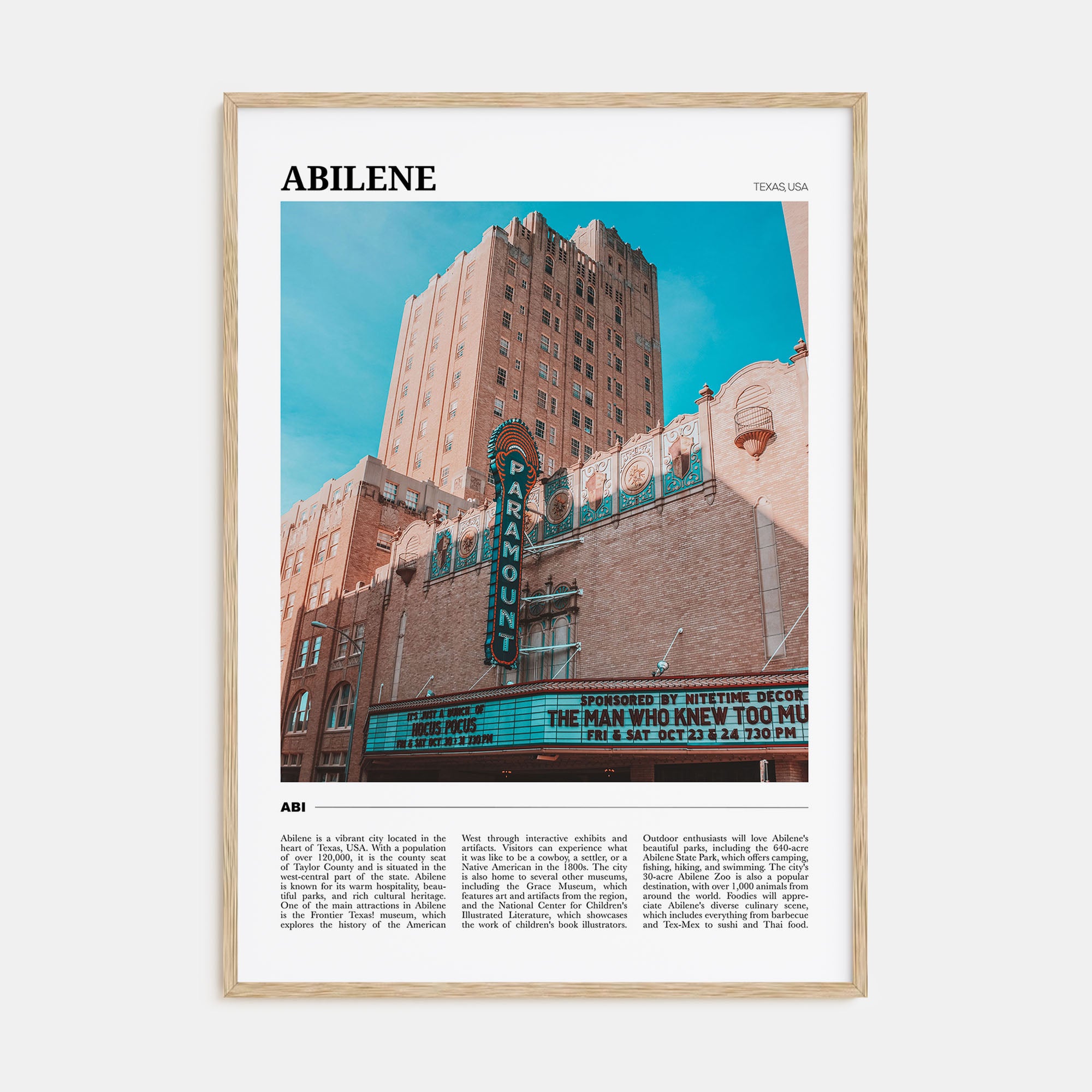 Abilene Travel Color Poster