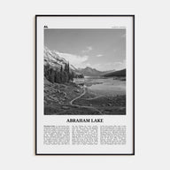 Abraham Lake Travel B&W Poster