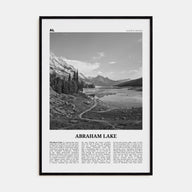 Abraham Lake Travel B&W Poster