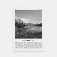 Abraham Lake Travel B&W Poster