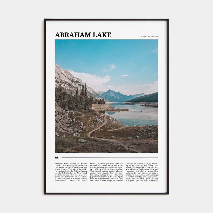 Abraham Lake Travel Color Poster