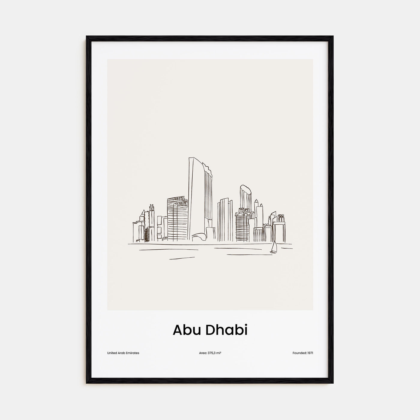 Abu Dhabi Drawn Poster