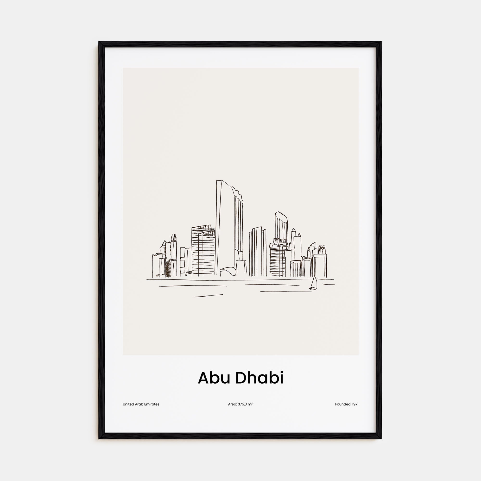 Abu Dhabi Drawn Poster