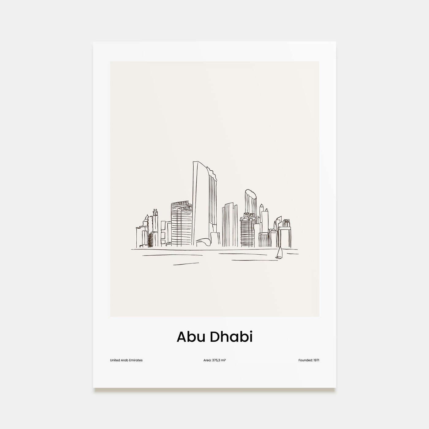 Abu Dhabi Drawn Poster