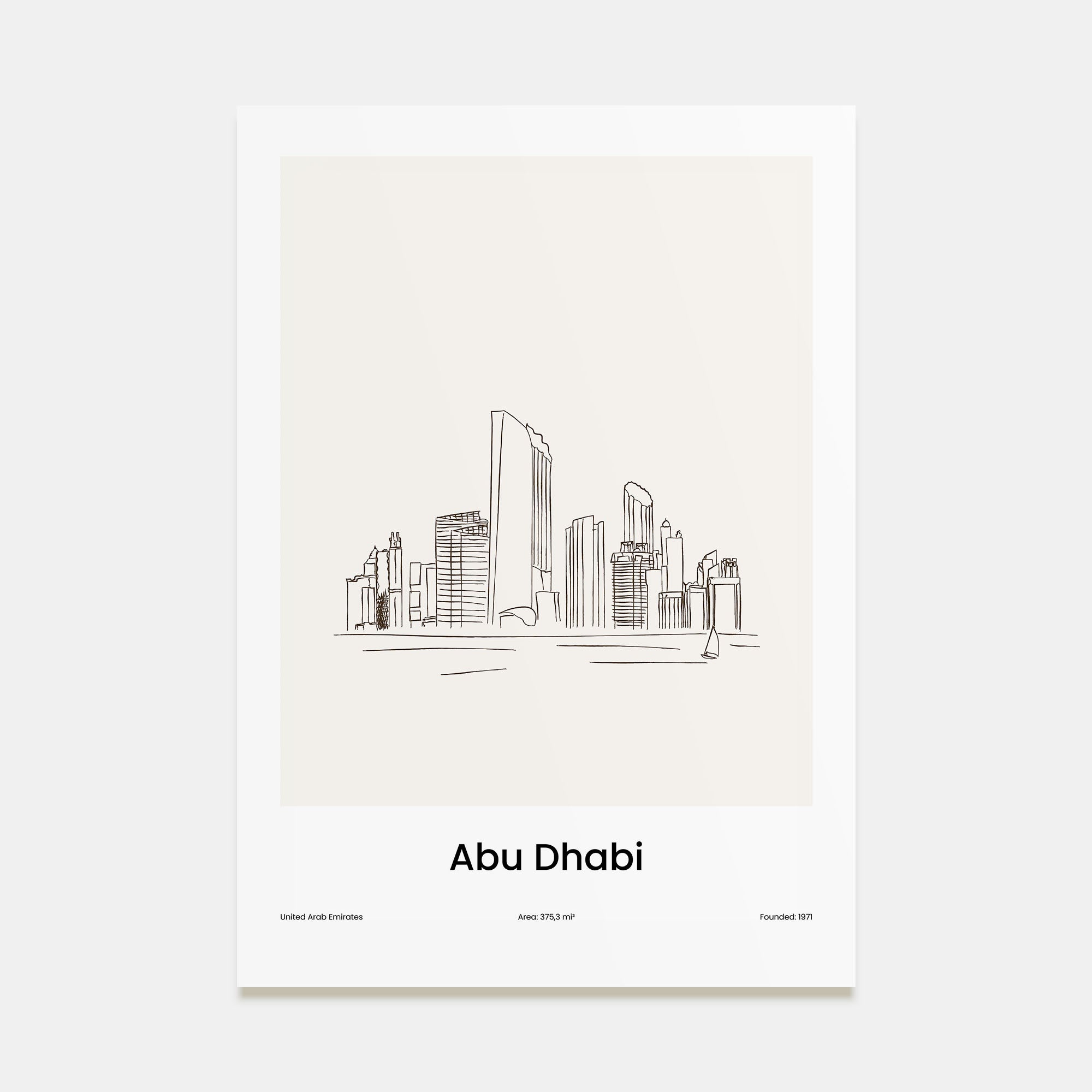 Abu Dhabi Drawn Poster