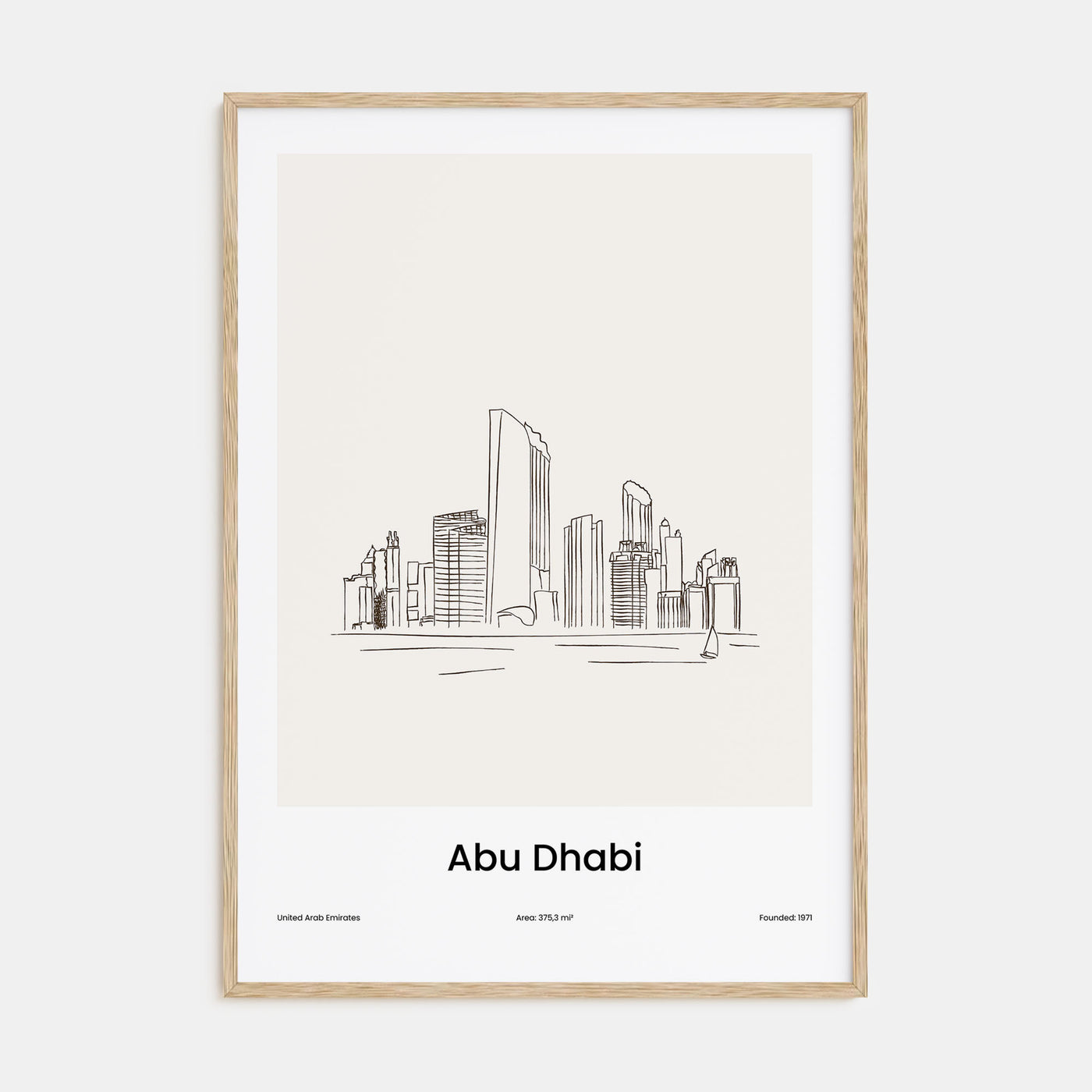 Abu Dhabi Drawn Poster