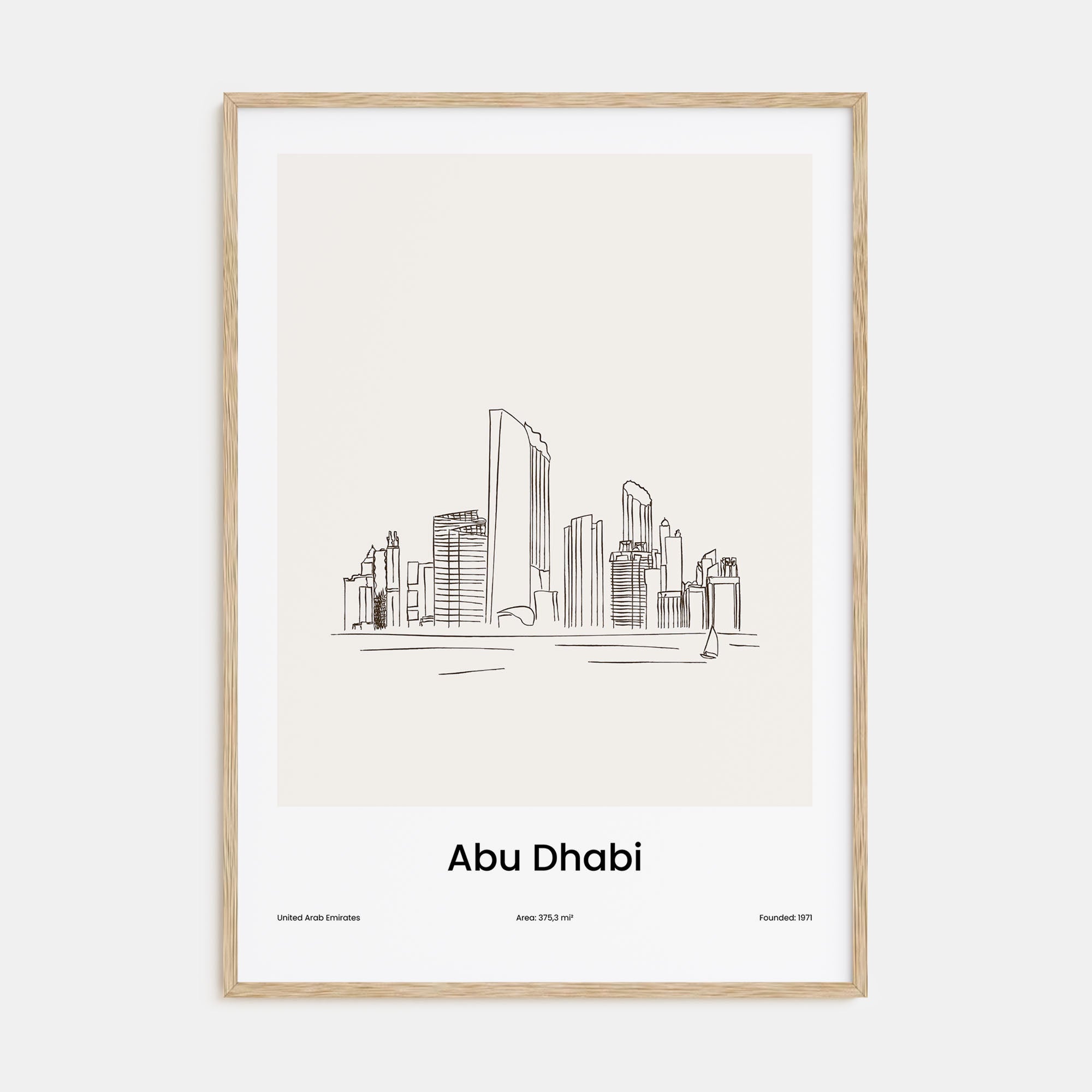 Abu Dhabi Drawn Poster