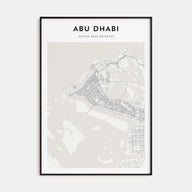 Abu Dhabi Map Portrait Poster
