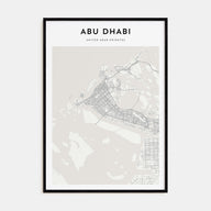Abu Dhabi Map Portrait Poster