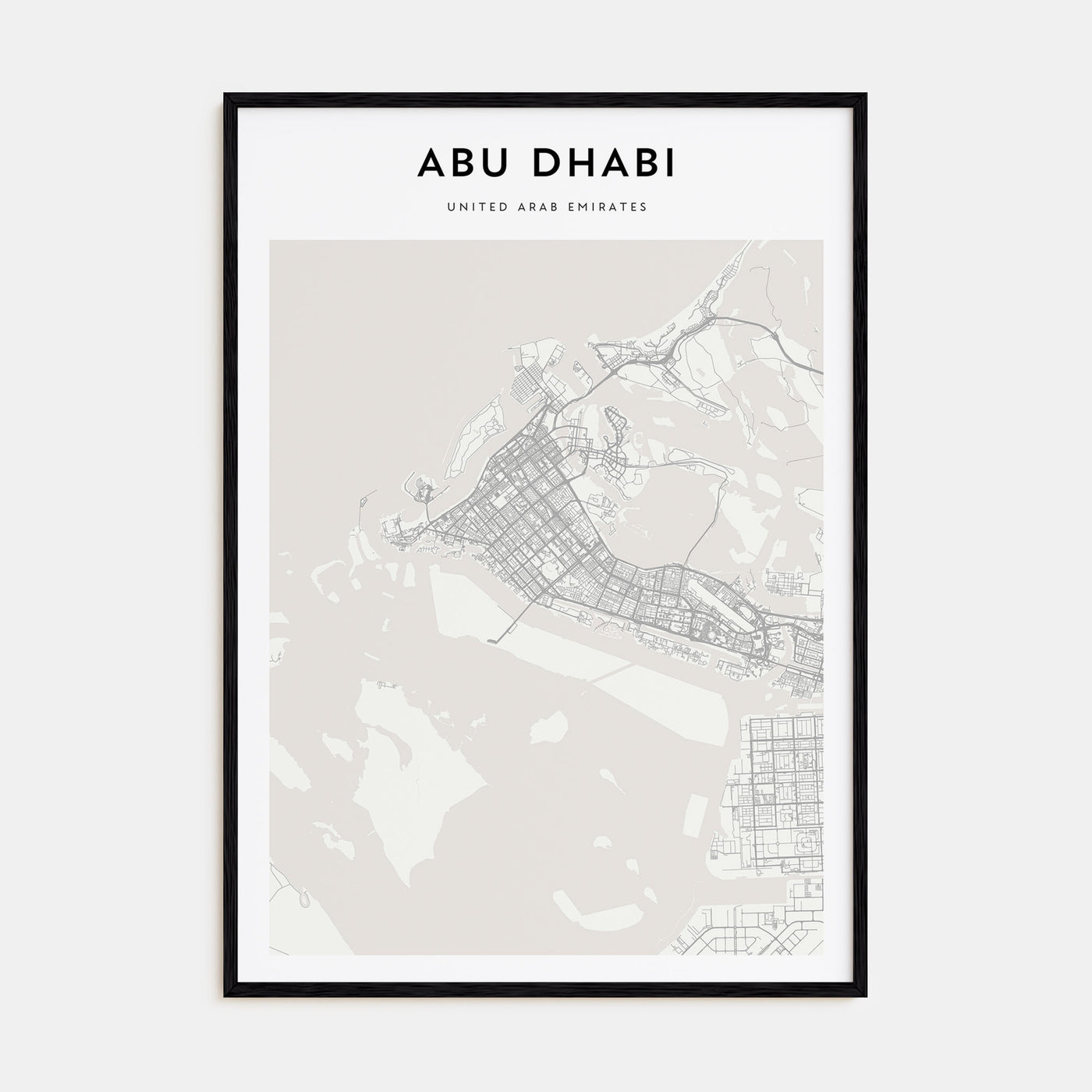 Abu Dhabi Map Portrait Poster