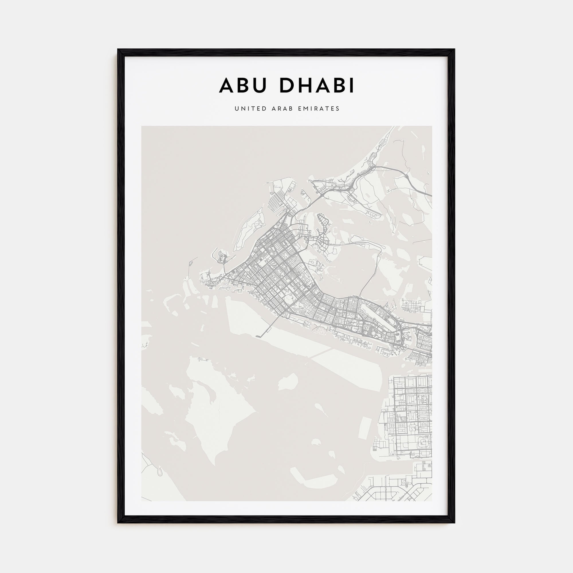 Abu Dhabi Map Portrait Poster