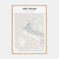 Abu Dhabi Map Portrait Poster