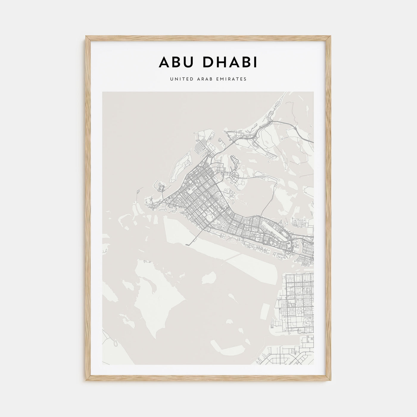 Abu Dhabi Map Portrait Poster