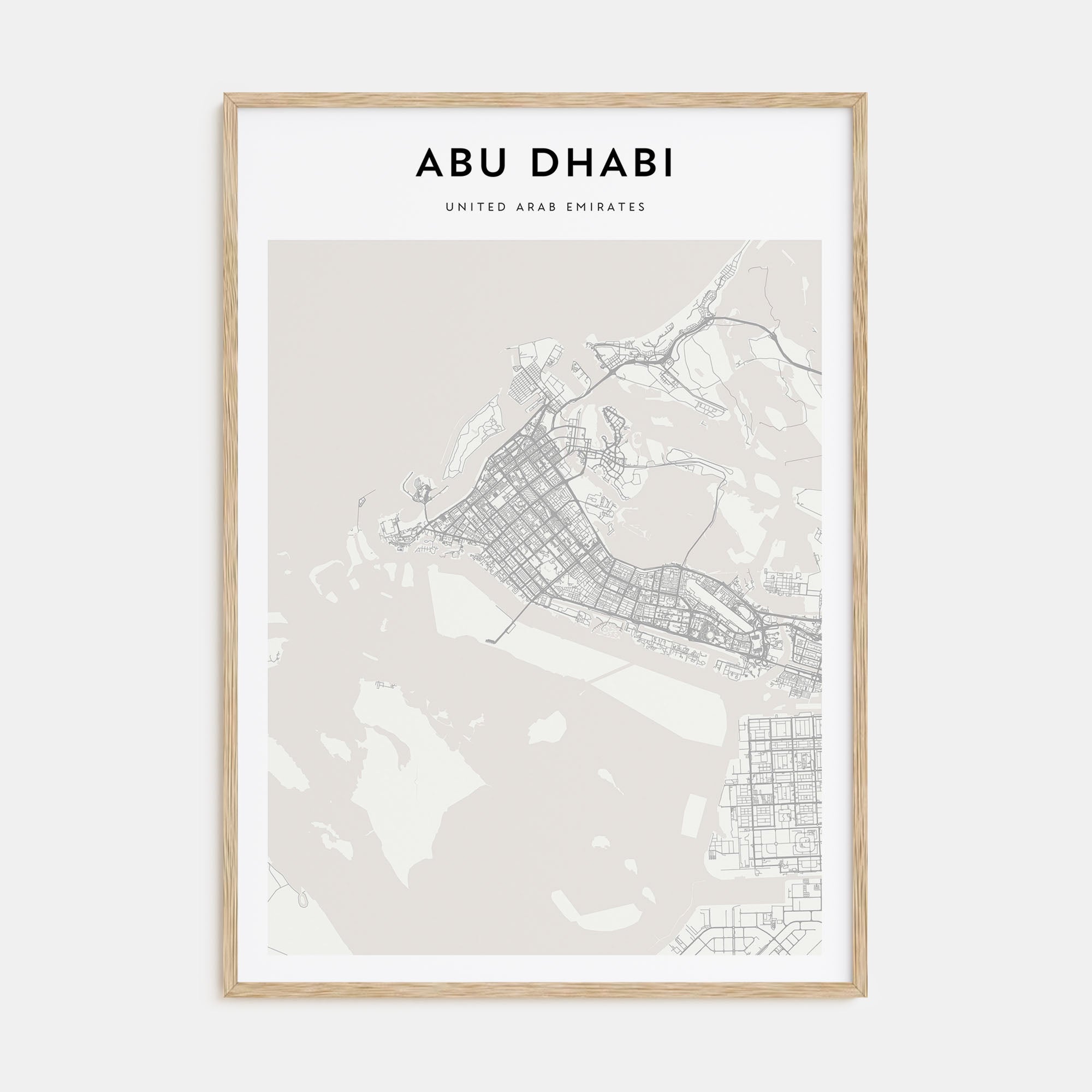 Abu Dhabi Map Portrait Poster