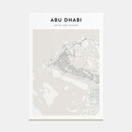 Abu Dhabi Map Portrait Poster